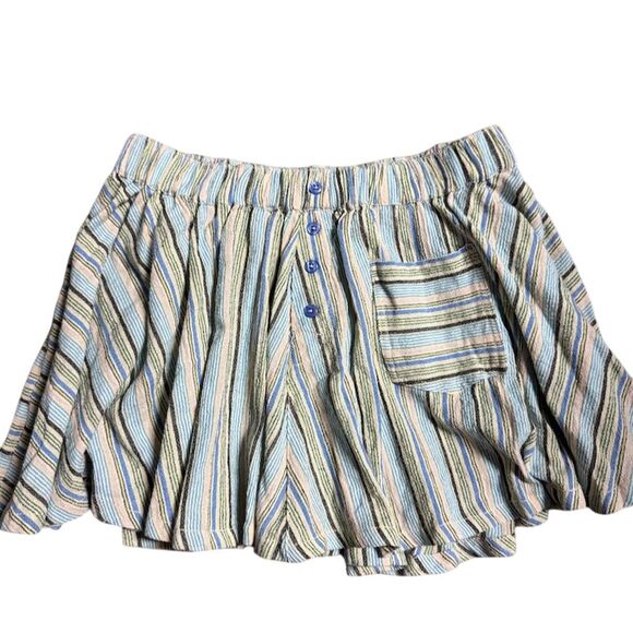 Free people Pants - Women's Free People Striped Skirt Multicolor Size S Elastic Waistband
